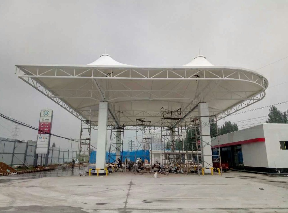郴州中石化加油站膜结构雨棚